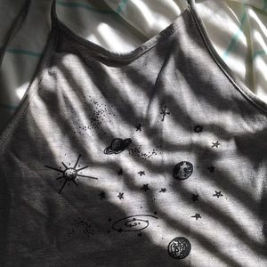 GALAXY PLANET HALTER CROP TOP TUMBLR hot topic scene emo tik tok e girl
